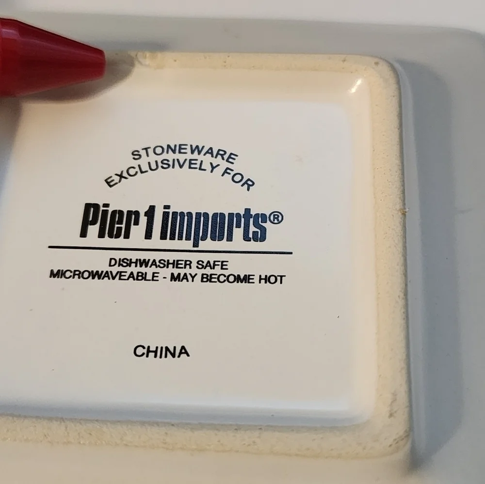 Pier 1 Imports set of 4 trinket dishes Small 3.5 inches square Flowers